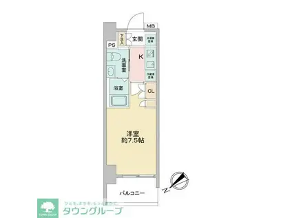 LA DOUCEURお花茶屋I(1K/6階)の間取り写真