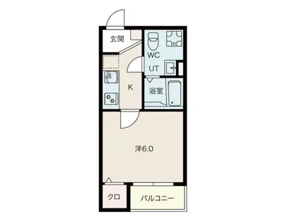 アンフィニ・コート黒川(1K/3階)の間取り写真