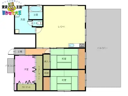 ロイヤルハイツセントポール(3LDK/5階)の間取り写真