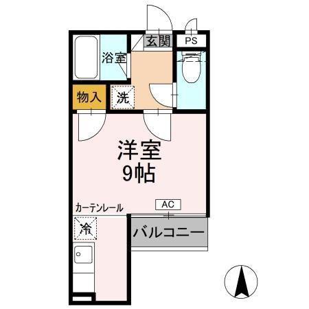 プチシャンブルM(ワンルーム/5階)の間取り写真