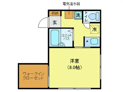 アパーテル21(1K/4階)の間取り写真