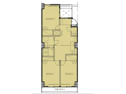 鹿島田ハウス(3DK/4階)の間取り写真