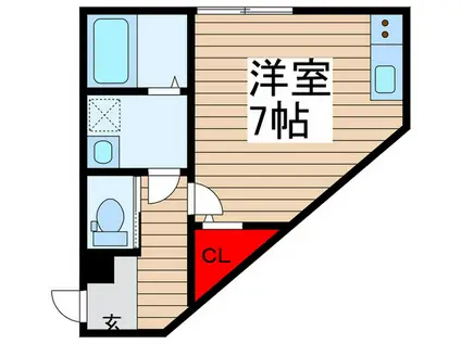 レジデンス新松戸(ワンルーム/3階)の間取り写真