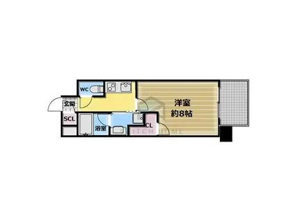 VERTEX(1K/2階)の間取り写真