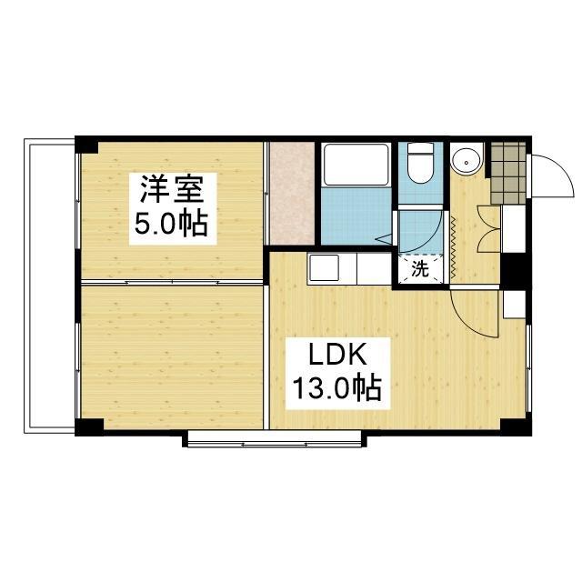 CASA FELIZ(1LDK/7階)の間取り写真