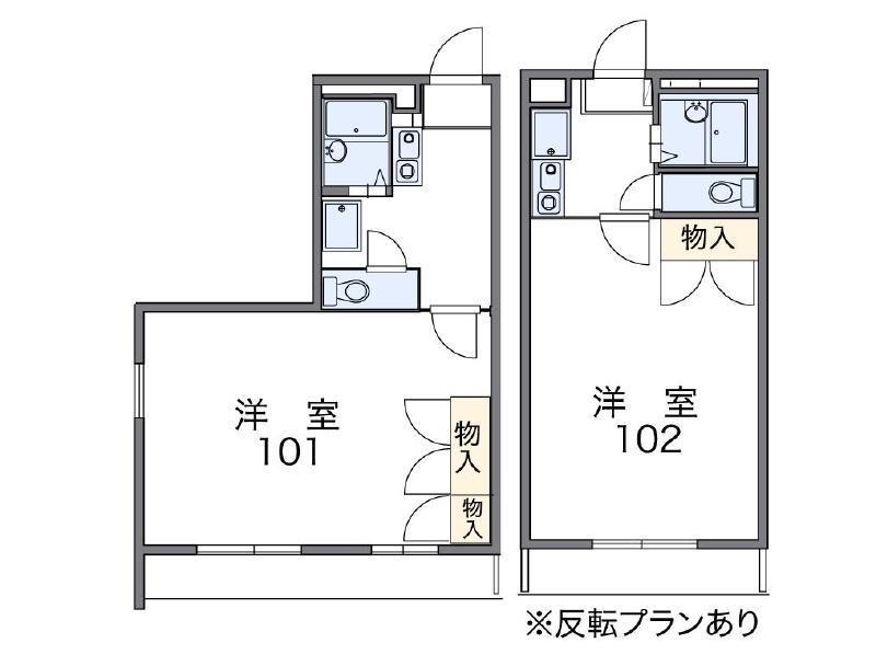レオパレスG-1(1K/2階)の間取り写真