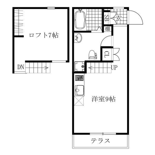 LE COCON 本星崎町II(ワンルーム/1階)の間取り写真