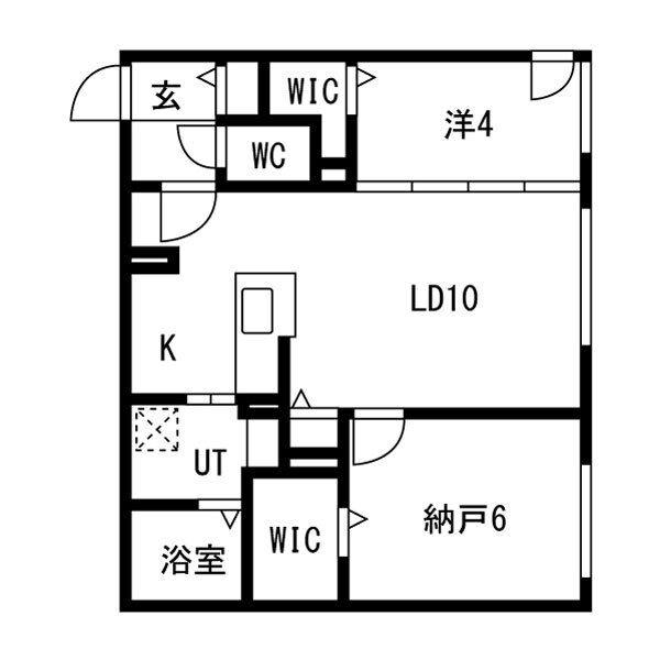 アルファレジデンス麻生(2LDK/3階)の間取り写真