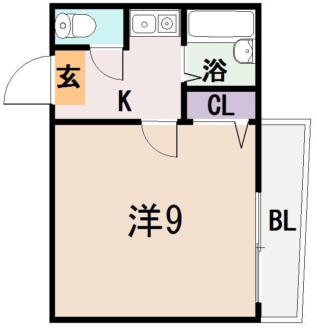 サンライフ近江堂(1K/1階)の間取り写真