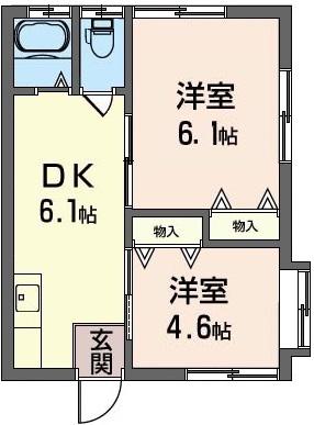 117ハウス(2DK/1階)の間取り写真