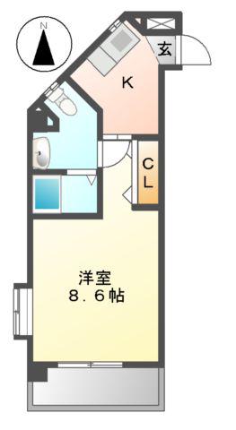 アメニティ吹上(1K/3階)の間取り写真