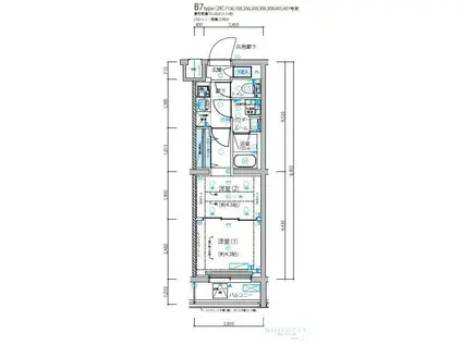 メインステージ成増II(2K/2階)の間取り写真
