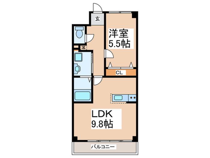 イーストピア(1LDK/2階)の間取り写真