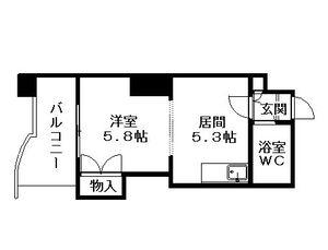 EXCELLII(1DK/4階)の間取り写真