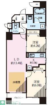 メゾン・ド・日本橋久松町(2LDK/8階)の間取り写真