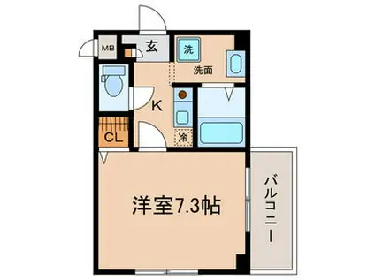 ハイツM&M(1K/2階)の間取り写真