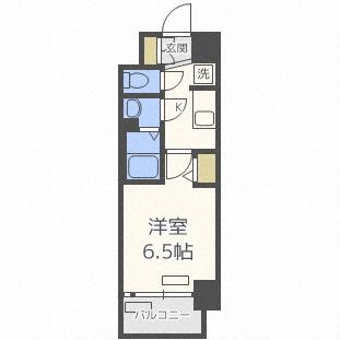 プレサンス OSAKA DOMECITYスクエア(1K/8階)の間取り写真