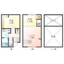 AKURA平井(1LDK/1階)の間取り写真