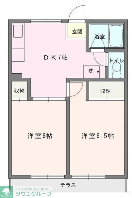 レピュートMK(2DK/2階)の間取り写真