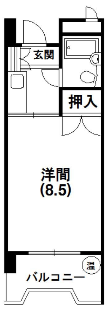 メゾンベルシャンブル(1K/1階)の間取り写真