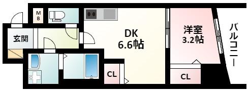 YOUSⅧ番館(1DK/7階)の間取り写真