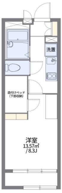 レオパレスリバーポイント小岩II(1K/2階)の間取り写真