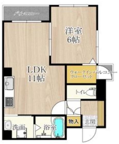 M.HILLS西本町(ワンルーム/4階)の間取り写真