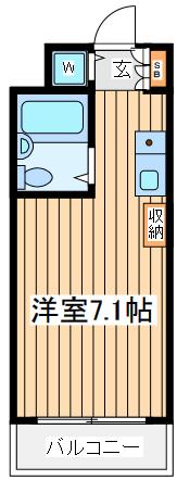 ラズプレイスツナシマ(ワンルーム/3階)の間取り写真