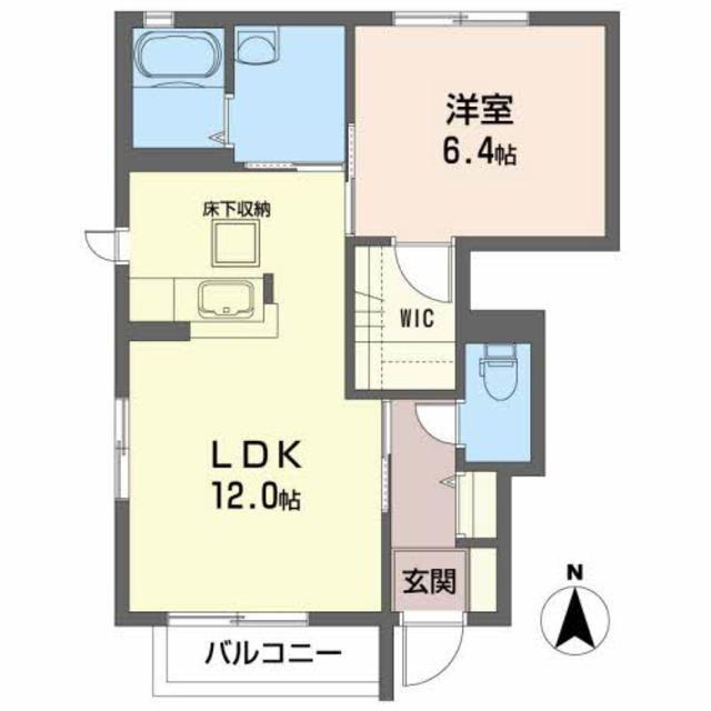 CASA MAI 陽(1LDK/1階)の間取り写真