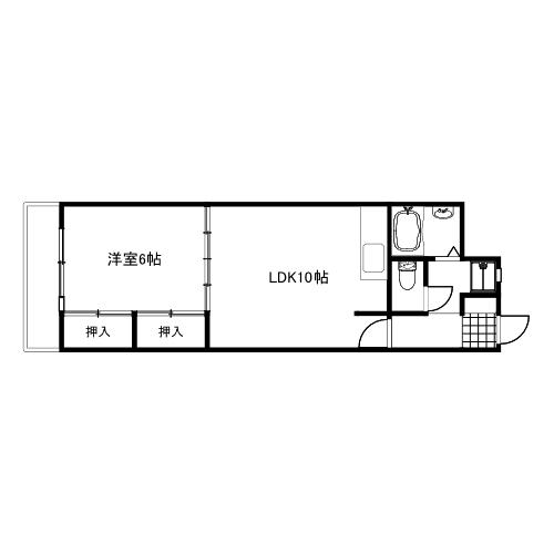 朝日プラザ北一番丁(1LDK/9階)の間取り写真