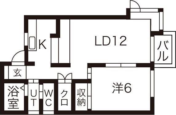 タウンハウスヨシダA(1LDK/2階)の間取り写真