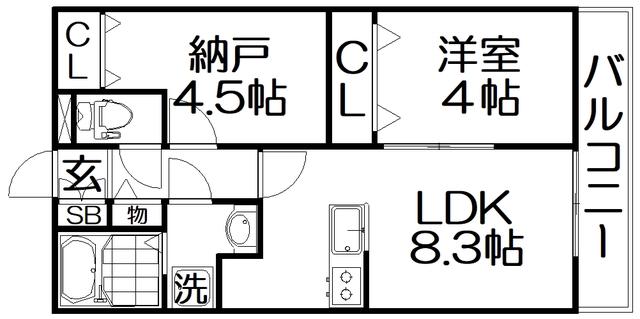 ACT池田本町(1SLDK/3階)の間取り写真