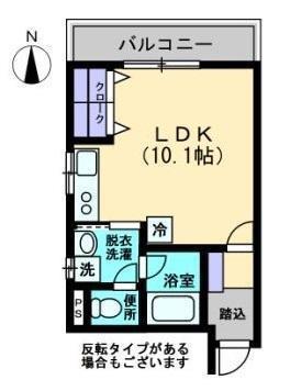 MAISON DE QUARTER II(ワンルーム/1階)の間取り写真