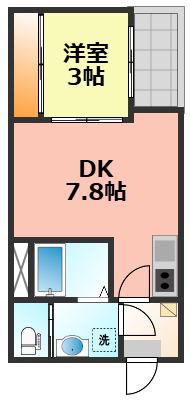 EALING APARTMENT(1DK/1階)の間取り写真
