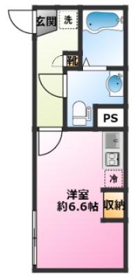 S-TERRACE元住吉エステラス元住吉(ワンルーム/1階)の間取り写真