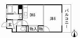 有田ビル 201号(1DK/2階)の間取り写真