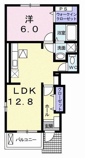 セレッソA(1LDK/1階)の間取り写真