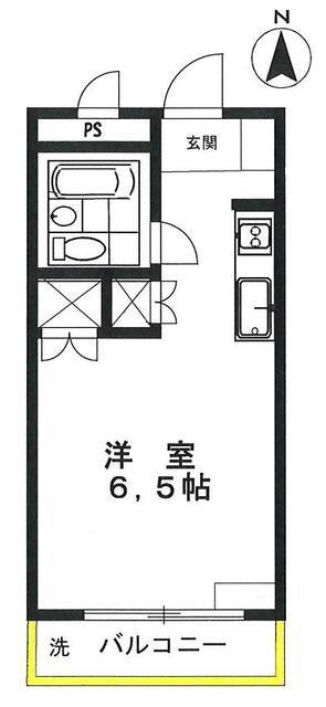 パイオニアヴィーナス(ワンルーム/3階)の間取り写真