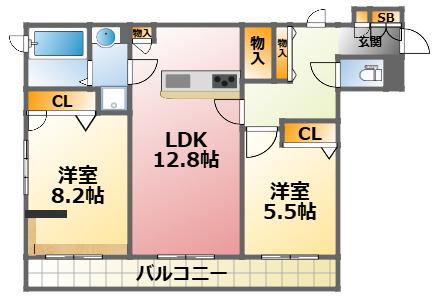 MAISON DE R(2LDK/3階)の間取り写真