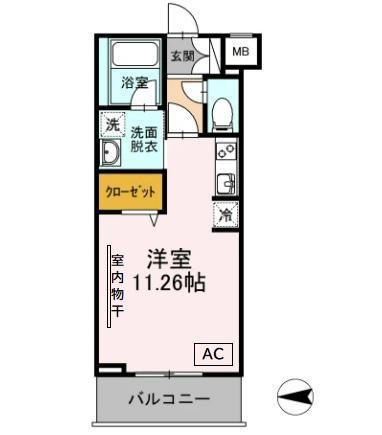 Tレジデンス(ワンルーム/6階)の間取り写真
