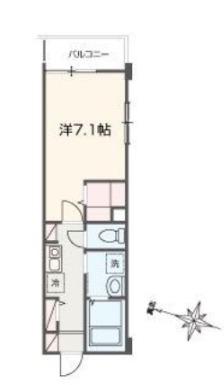 MELLAS新秋津II(1K/1階)の間取り写真