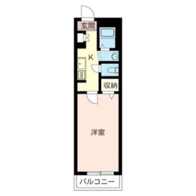 ルーベンス(1K/2階)の間取り写真