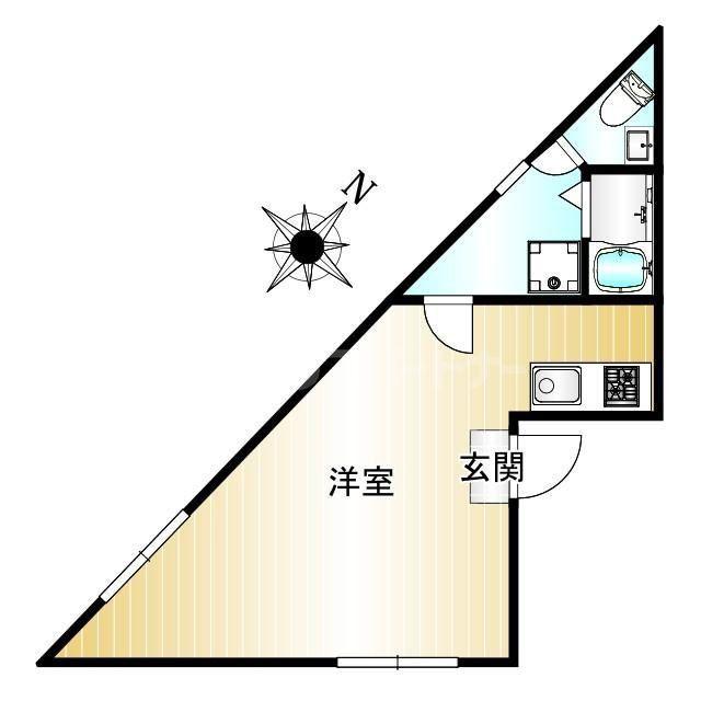 シンフォニア八広(ワンルーム/3階)の間取り写真