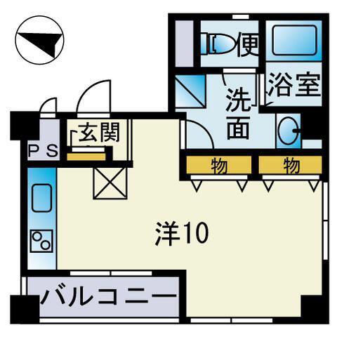 リノスタイル月島(ワンルーム/3階)の間取り写真