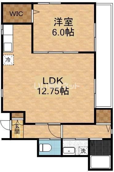 メゾンゆりのきI(1LDK/1階)の間取り写真