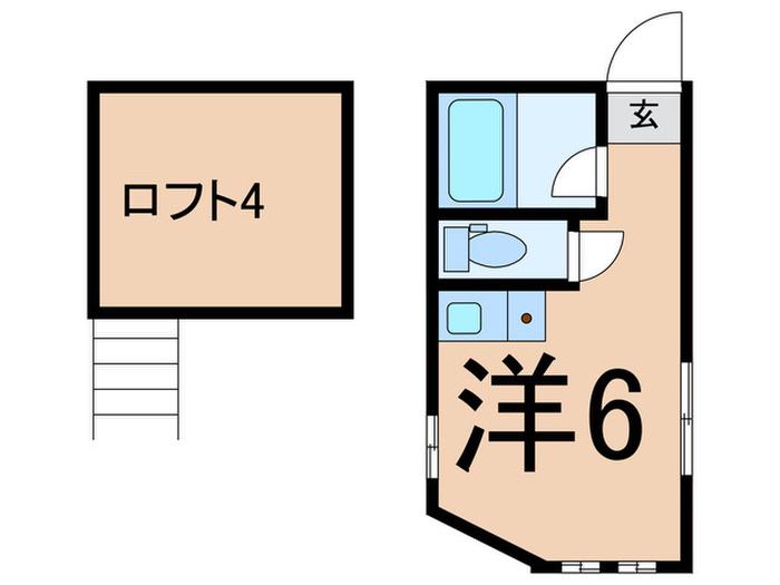 七島ピッツバーグ(ワンルーム/2階)の間取り写真