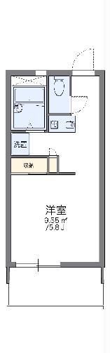 レオパレスリバティ(1K/1階)の間取り写真