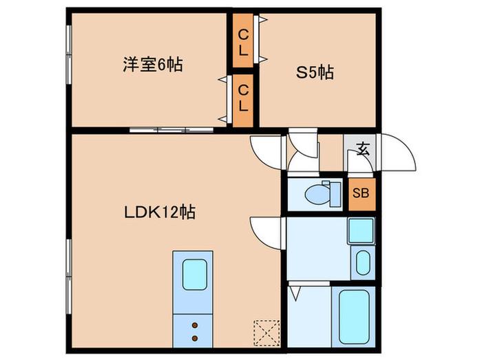 THE UNDERZ SUITE RESIDENCE(1SLDK/2階)の間取り写真