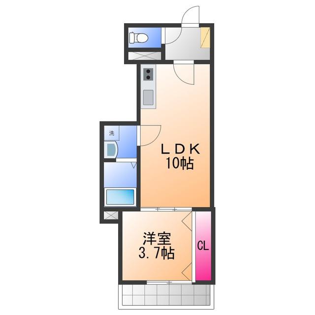 FSTYLE浜寺石津町西3号館(1LDK/2階)の間取り写真
