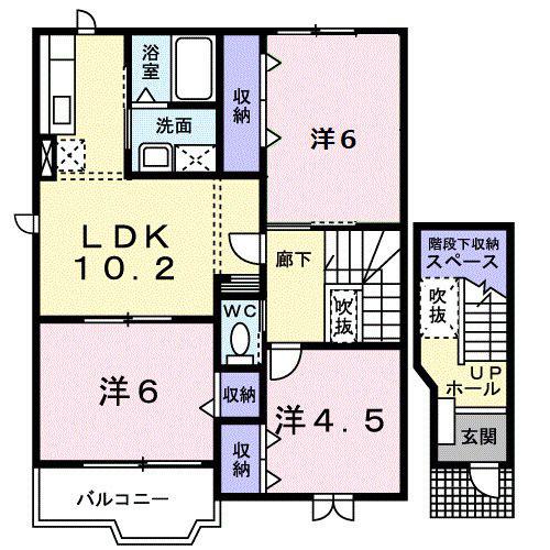 エクセルI(3LDK/2階)の間取り写真